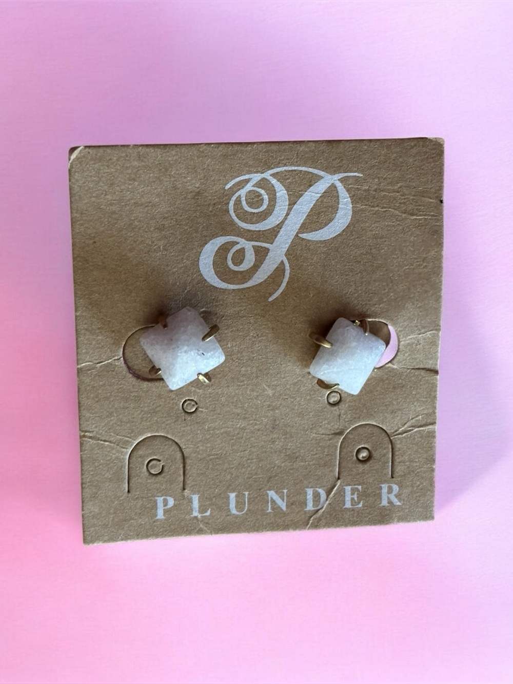 Plunder Stone Stud Earrings
